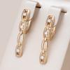 Innovative  Rose Gold Color Drop Earrings Luxury Elegant Bar Cutout Earrings For Woman Fashion Vintage Jewelry