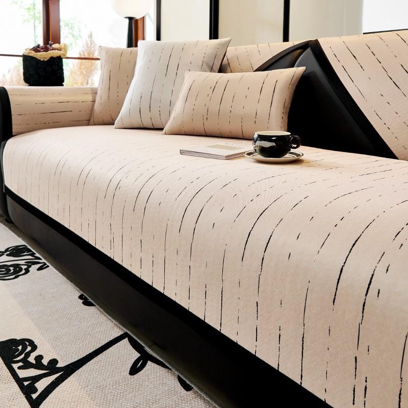 

Sofa Cushion Summer Ice Silk Mat Simple Modern High-End Seat Cushion Non-Slip Cover Cloth Towel New Cover 70*70cm