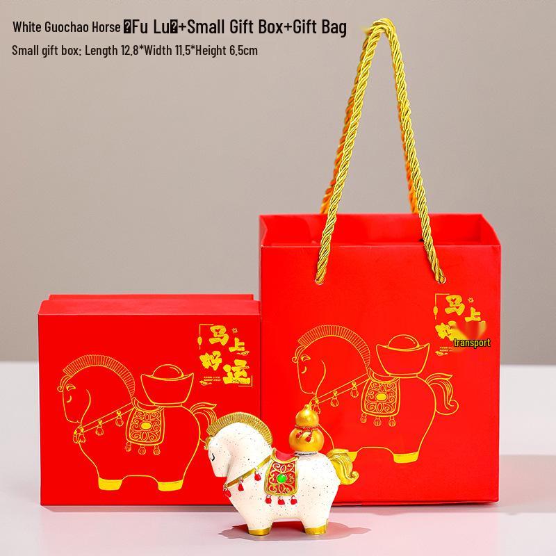 Creative Red Horse Mascot Figurine for Office or Living Room Decoration - Instantly Attracts Wealth