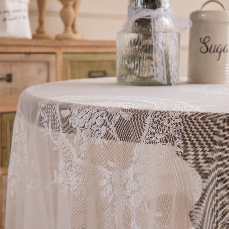 French Romantic Pastoral Lace Tablecloth Dessert Table Wedding Decoration Photo Coffee Table Tablecloth Dining Table Cloth Large Round Table