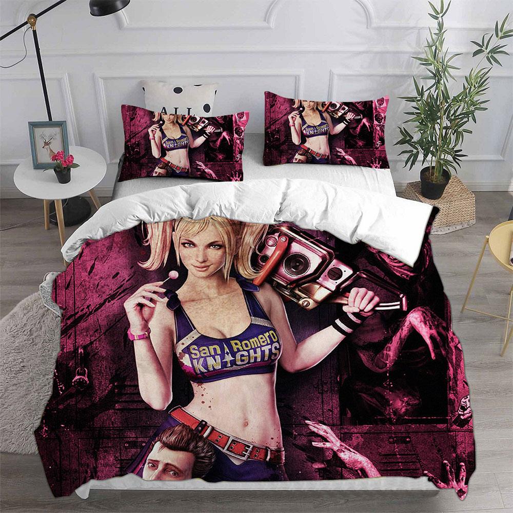 Lollipop Chainsaw Bedding Sets Bed Cover Comforter Duvet Cover Pillow Case 2-3 Pieces Sets Kids Adult Bedroom Decoration
