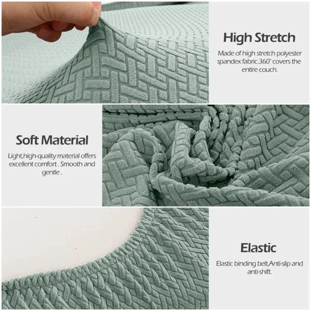 Thick Jacquard Sofa Seat Cushion Cover Funiture Protector Stretch Couch Covers ForLiving Room Removable Seat Slipcover Kids Pets