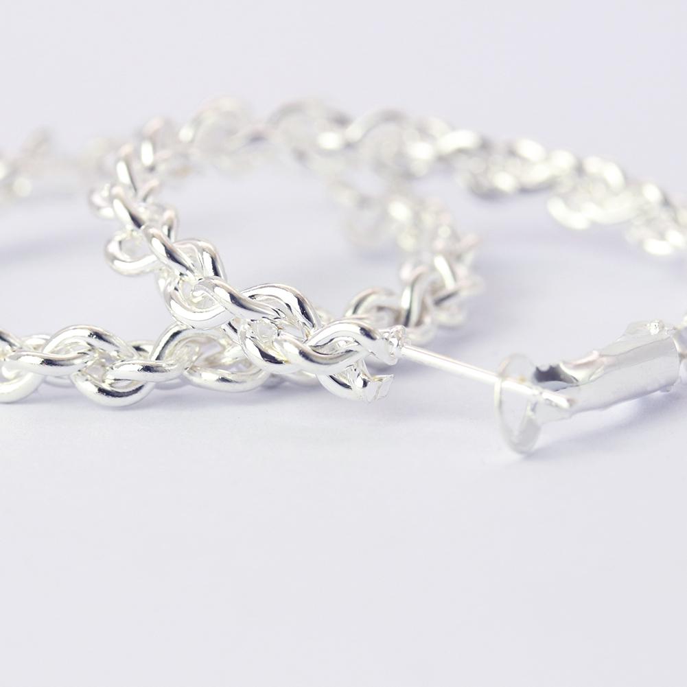 Fashion Women Jewelry Silver plated Hoop Studs Dangle Earrings