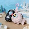 Keychain Pendant Imitation Leather Goldfish Bubble Toy Decompression Bag Pendant with Lanyard Sensory Fidget Toy