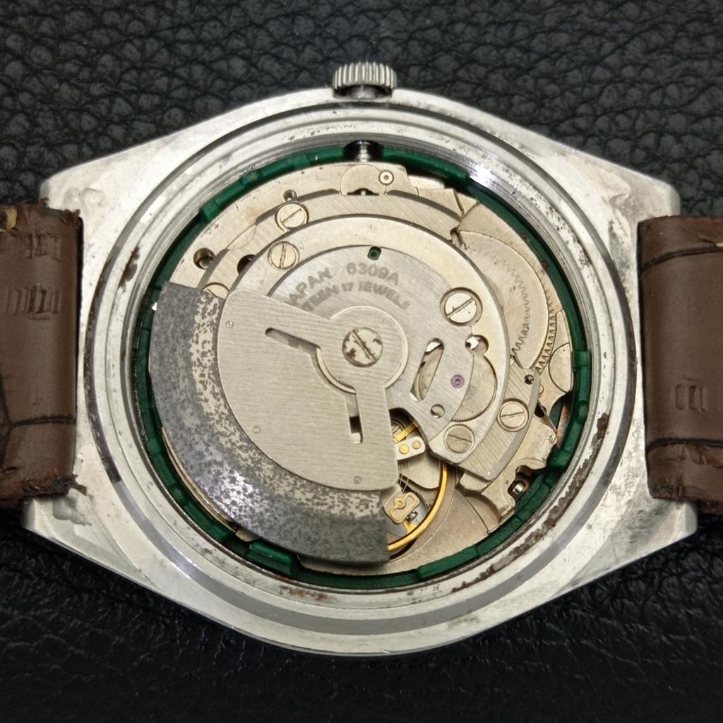 VINTAGE SEIKO 5 AUTOMATIC 6309A JAPAN MENS RED COLOR DIAL WATCH A500826-5 R154-a500826