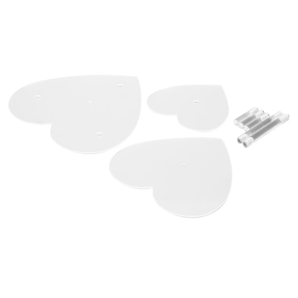 Acryl Cupcake Ständer 3 Etagen Herzform Klar Dessert Präsentationsständer für Hochzeit Geburtstagsfeier