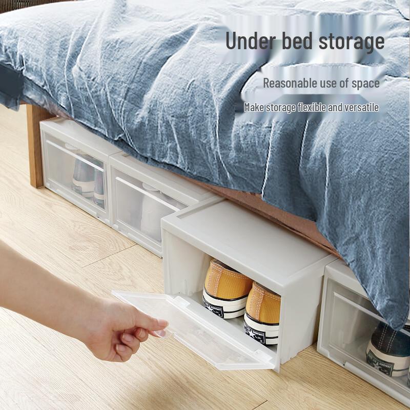 IRIS Clear Stackable Shoe Storage Boxes