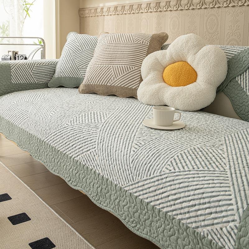 Sofa Cover Cotton For All Seasons Home Sofa Cushion Printed Anti Slip Seat Cover Modern Sofa Cover Cloth Backrest Armrest Pad