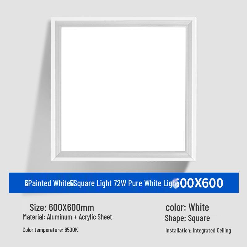 30x30 Recessed LED Ceiling Light for Kitchen, Bathroom, Shower - Aluminum Frame