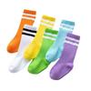 Jungen Socken Frühling Sommer Baby Kinder Socken Einfarbig Baumwolle Mädchen Jungen Mittelhohe Socken Kinder Streifen Sportsocken 1-8 Jahre