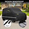 Motoforti Waterproof 210D-PU Oxford Car Cover for Toyota Highlander with Zipper Black