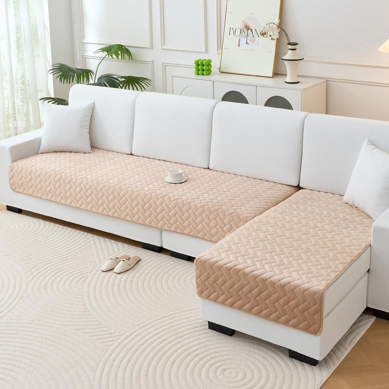 

Утолщенный фланелевый бархатный чехол для дивана L-образной формы, нескользящий чехол, чехол на сиденье, чехол для дивана, диванное полотенце для декора гостиной 90x160cm верблюд