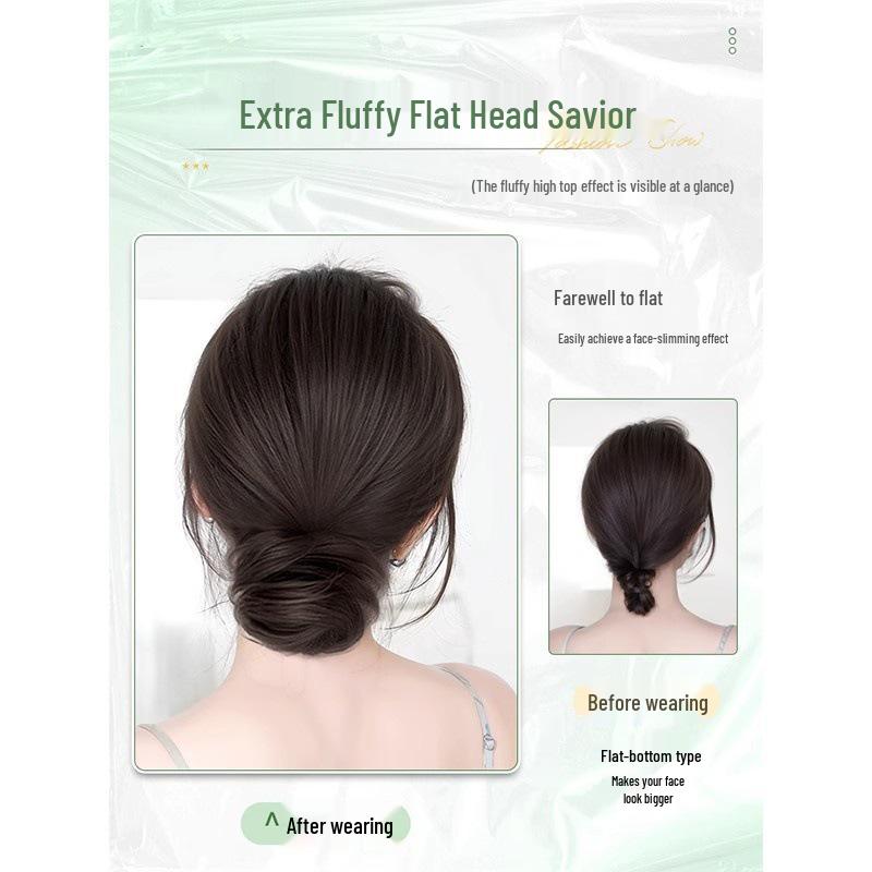 Women's Fluffy Bird's Nest Hair Bun Wig & Hair Tie