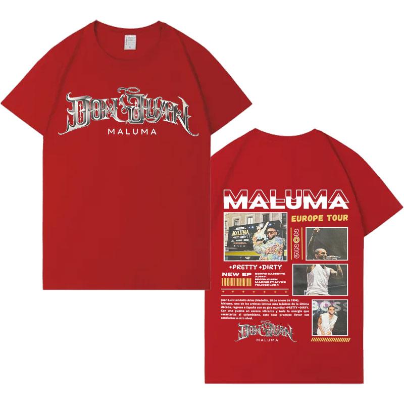 Rapper MALUMA New Album Tour Punk Tshirts Mens Women Summer Casual Hot Sale Short Sleeve T Shirts Harajuku Oversized Streetwear