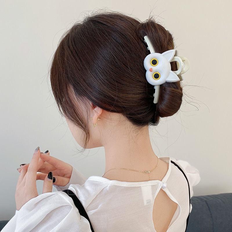 Cute Cat Hair Clip Cartoon Large Hairpin For Women Girl Sweet Style Cat Cross Claw Clip Fashion Hair Accessories
