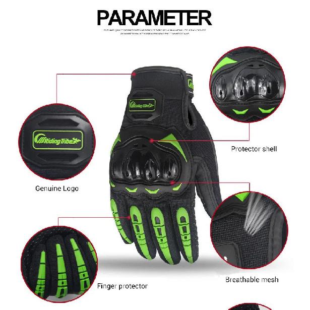 Motorcycle Gloves Anti Fall Anti-collision Off-road Riding Gloves Summer New Breathable Touch Screen Full Finger Gloves M-2XL