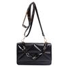 Fashionable Vintage Style Pu Shoulder Bag With Wide Strap And Chic Chain Detail