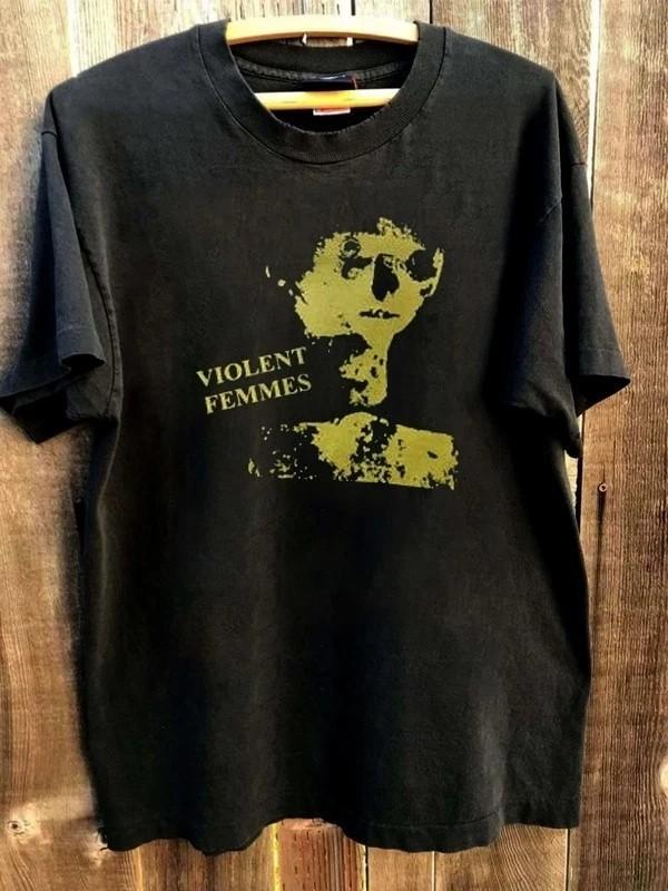 Vtg Violent Femmes band Remake Design Black Unisex T shirt Men Women S-5XL Unisex T-Shirt S