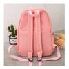 4-teiliger Studenten-Rucksack, modischer Trend, vierteiliges Set, einfarbiger Rucksack, große Kapazität, Canvas, verschleißfest, atmungsaktiv, Damen-Rucksack, Reisetasche