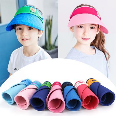 Children Summer Adjustable Sun Hat Cartoon Printing Peaked Cap for Outdoor Running Sports