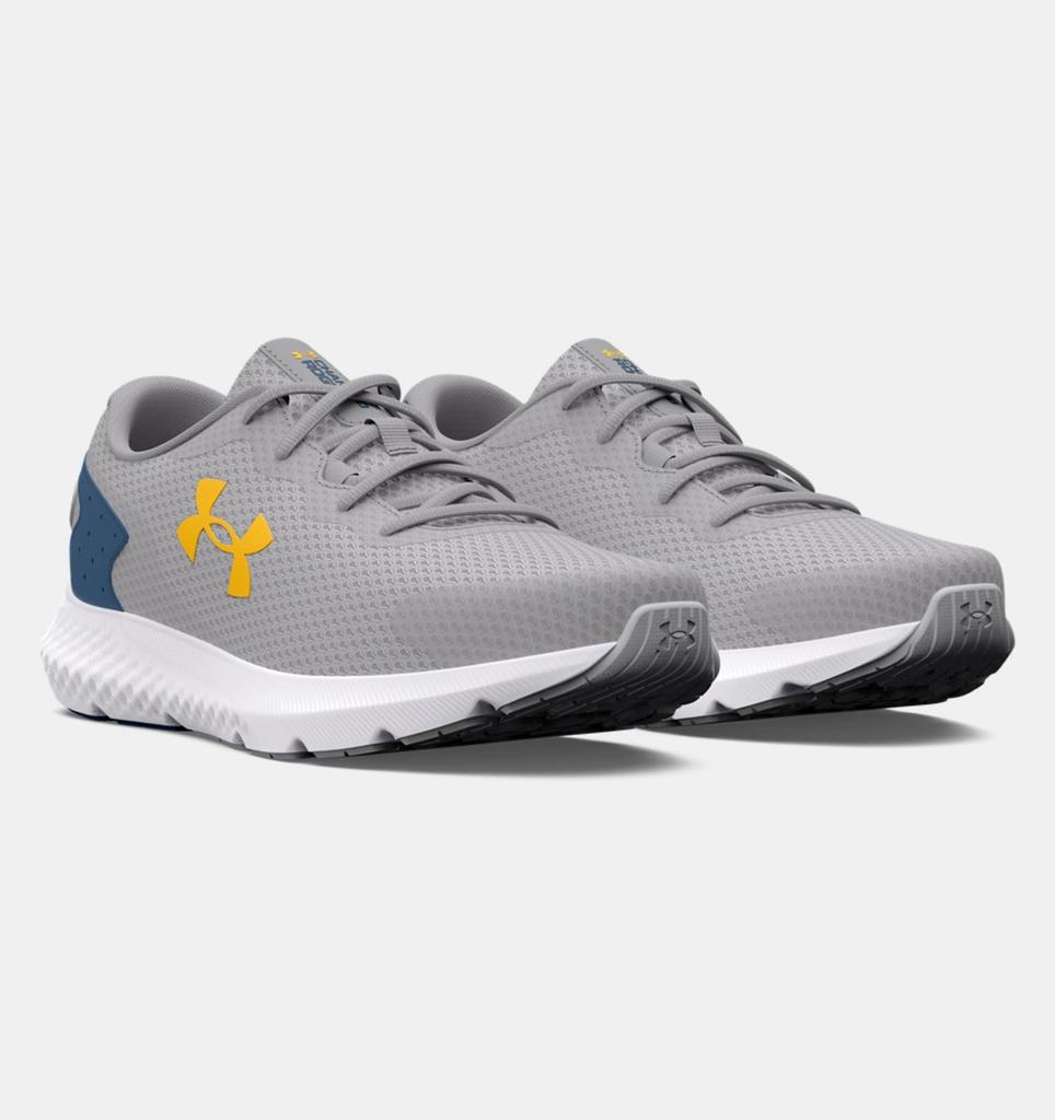 UA Charged Rogue 3 Mod Gray Varsity Blue Tahoe Gold [Under Armor] 28.0