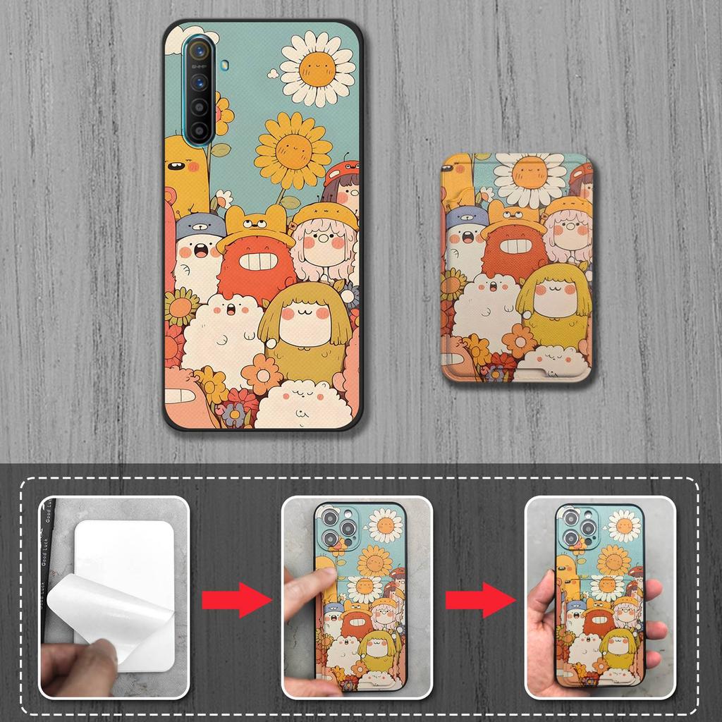 Full wrap Waterproof Phone Case For OPPO Realme X2/Realme XT/K5 Shockproof TPU Cute Card bag protective Card slot Cover