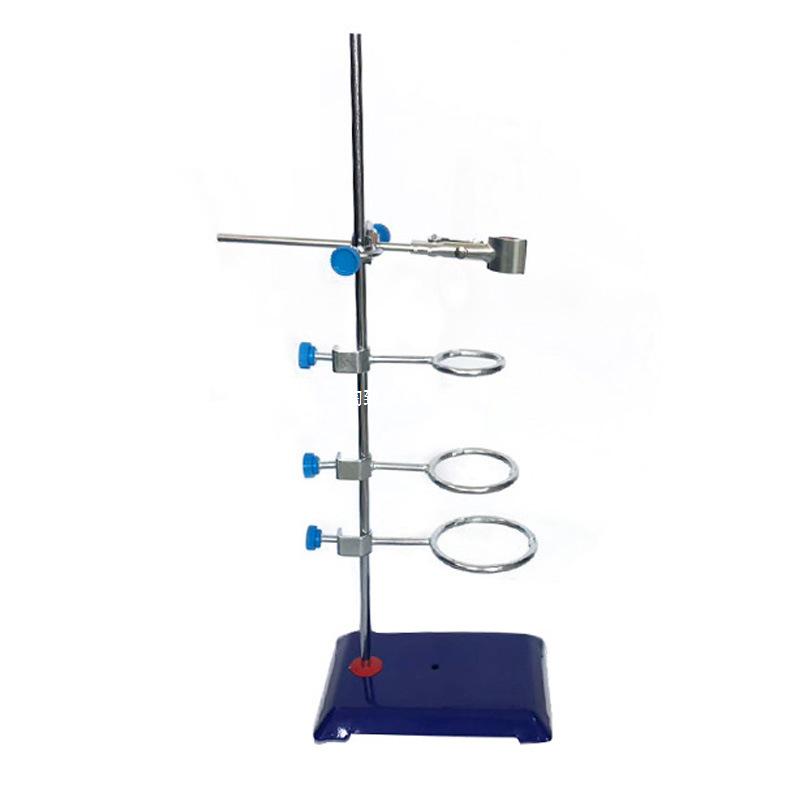 Laboratory Iron Stand Set with Plastic & Metal Butterfly Clip, Square Base, Flask Clamp for Junior High School Chemistry
