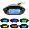 Universal Motorcycle Speedometer With 7 Colors Backlight Motorcycle Dashboard Adjust LCD Odometer Digital for 1 2 4 Cylinder