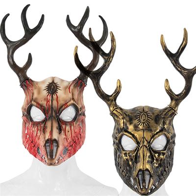 Hirschgeweih Knochenmaske mit abnehmbaren Riemen Stranger Cosplay Requisite Halloween Kostümzubehör Gothic Rollenspielausrüstung