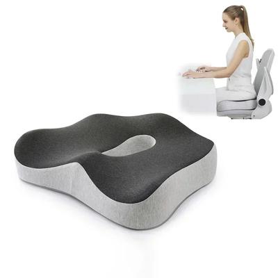 1 pc Coussin de Siège en Mousse à Mémoire Ergonomique avec Rainure Centrale Idéal pour une Assise Prolongée au Bureau à la Maison en Voiture ou sur une Chaise de Bureau