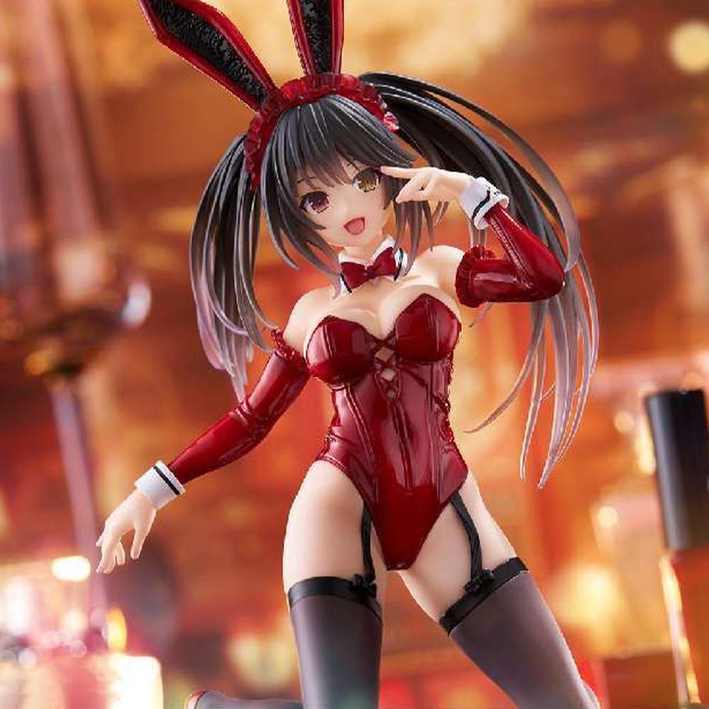 Anime Bunny Girl Figure Yatogami Tohka Action Figure PVC Model Tokisaki Kurumi Figure Statue Collection Doll Toy Christmas Gift