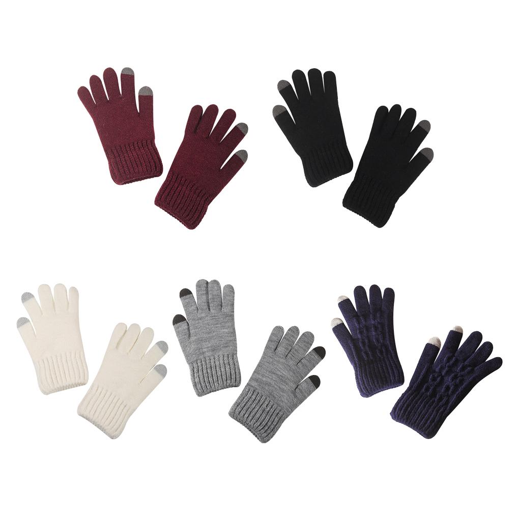 Knit Gloves Thickened Clothes Accessory Simple Style Outdoor Winter Gloves Body Warming Accessories Sports Hands Covers