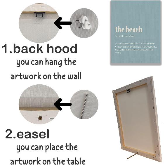 KEUSPI Beach Wall Art - Coastal Beachy Wall Decor,Summer Room Decor, Coastal Beachy Decor for Home,Summer Artwork Posters Prints for Walls,The Beach