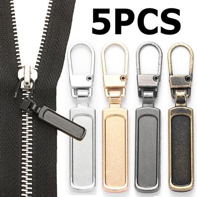 5/1PCS Detachable Zipper Puller Universal Replacement Metal Zipper Head Repair Kits Luggage Purses Handbag Clothes Zipper Slider