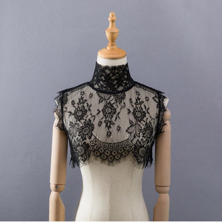 Summer Korean Version Eyelash Lace Decorative Collar High Collar Fake Collar Anti Glare Fake Collar Pullover Versatile Fake Collar