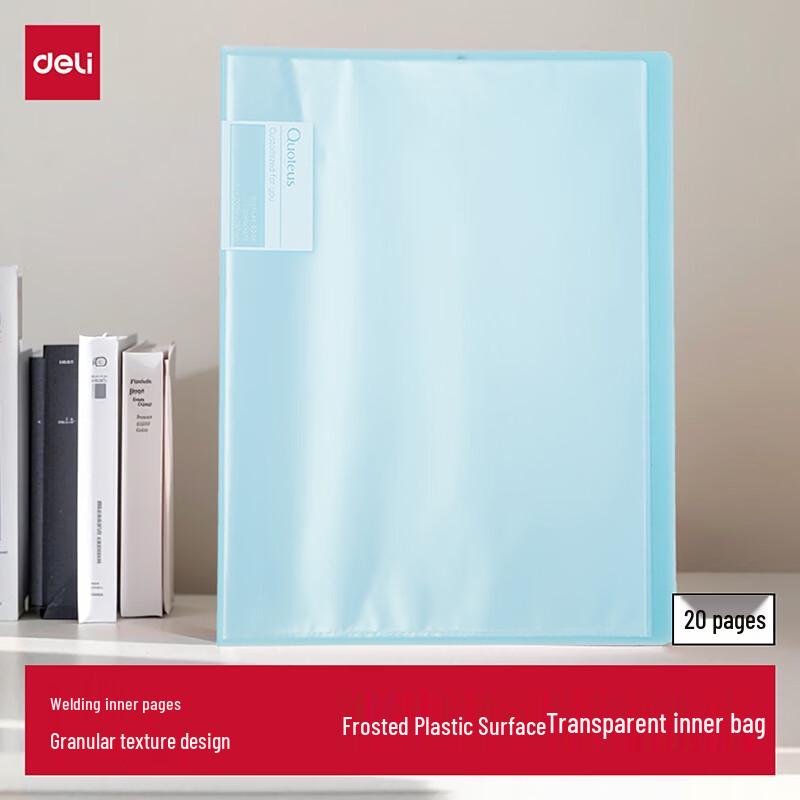 Deli A4 Clear Page File & Display Book