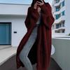 Mid-Length Lazy Style Casual Knit Cardigan Women Spring Autumn Winter Loose Versatile Long Sleeve Sweater Coat