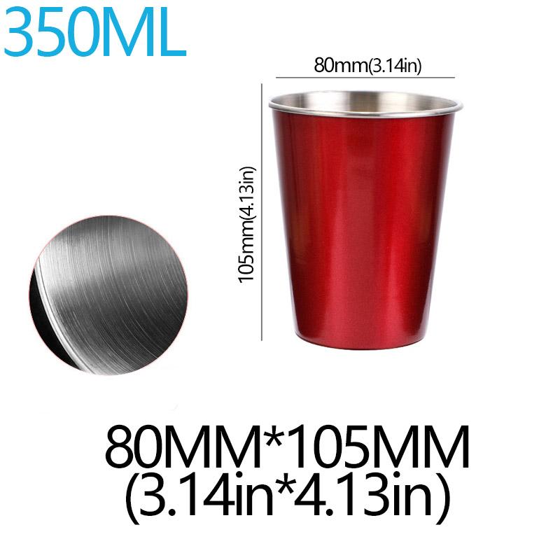 350/500ml 304 Stainless Steel Metal Cup Beer Cups Wine Coffee Household Office Bar Travel Camping Mugs Drinking Coffee Tea Mug