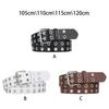 Timeless Womens Jeans Waistband With Double Buckle Belt Punk For Pin On Or Off Duty PU Belt