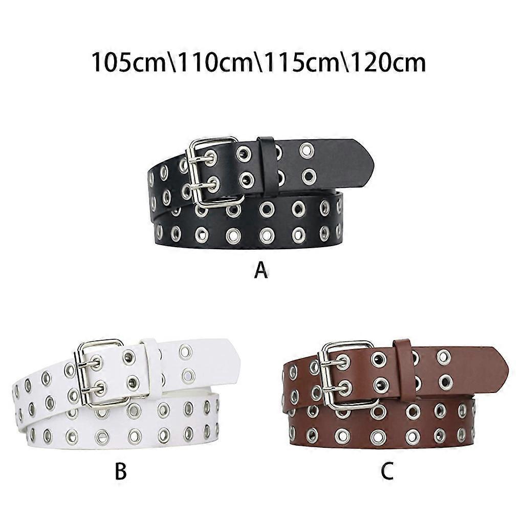 Timeless Womens Jeans Waistband With Double Buckle Belt Punk For Pin On Or Off Duty PU Belt