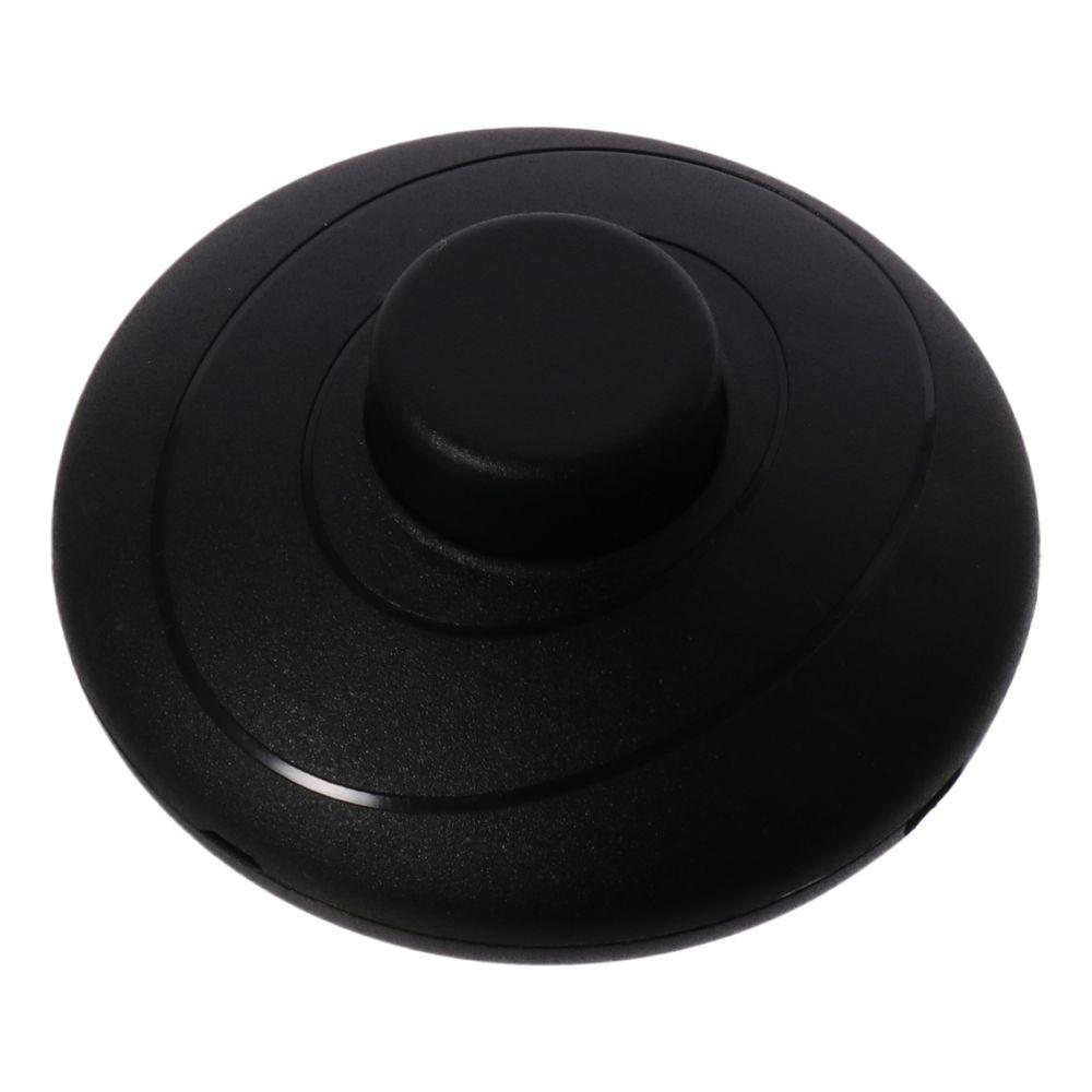 Black Floor Lamp Foot Switch with Step-on-Button Plastic Round Floor Foot Switch  Electrician