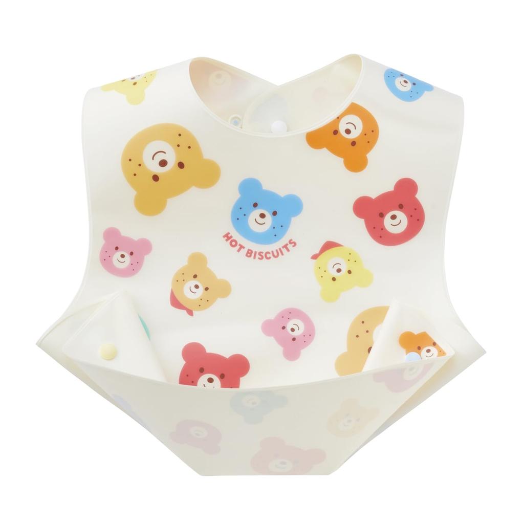 MIKIHOUSE HOT BISCUITS Lunch Boys and Size Bib, Girls, Baby, Kids, White, Unavailable, 70-2985-148