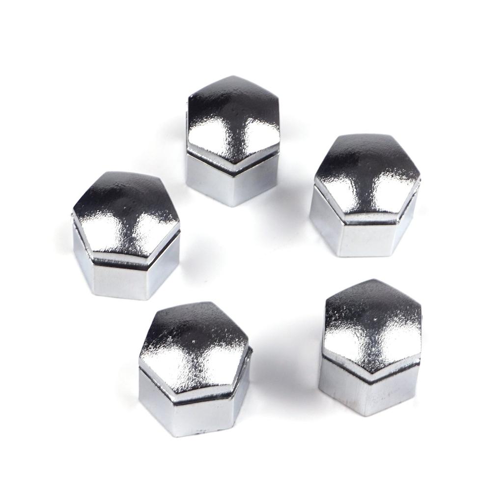 BSP631 5 Pieces Car Wheel Bolt Screw Cover 1008209, 90343694 Silver Color Plastic Cap for Vauxhall Opel GM 22.30 Mm* 17 Mm