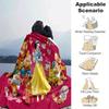 1pc Snow White Printing Blanket - Soft, All-Season Throw for Living Room, Bedroom,Personalized Gift with Adorable Cartoon Design