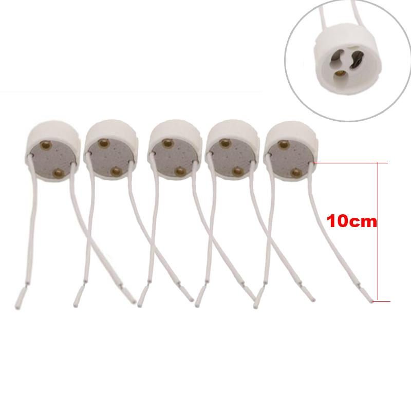 GU10 Lamp Base Socket Holder Converter LED Bulb Connector For Halogen Ceramic Light Wire Jack