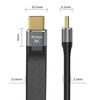 Short USB4 C Cable 5.9Inch Flat 40Gbps Speed 240W Charging 8K60hz Video For Phone Pad eGPU and More USB C Devices
