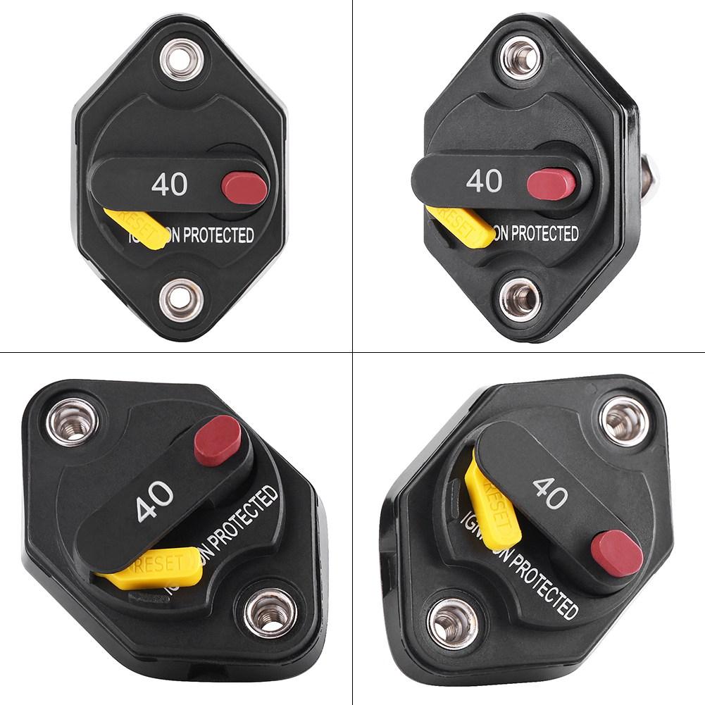 40 Amp Manual Reset Circuit Breaker Switch Car Boat Fuse Holder Waterproof