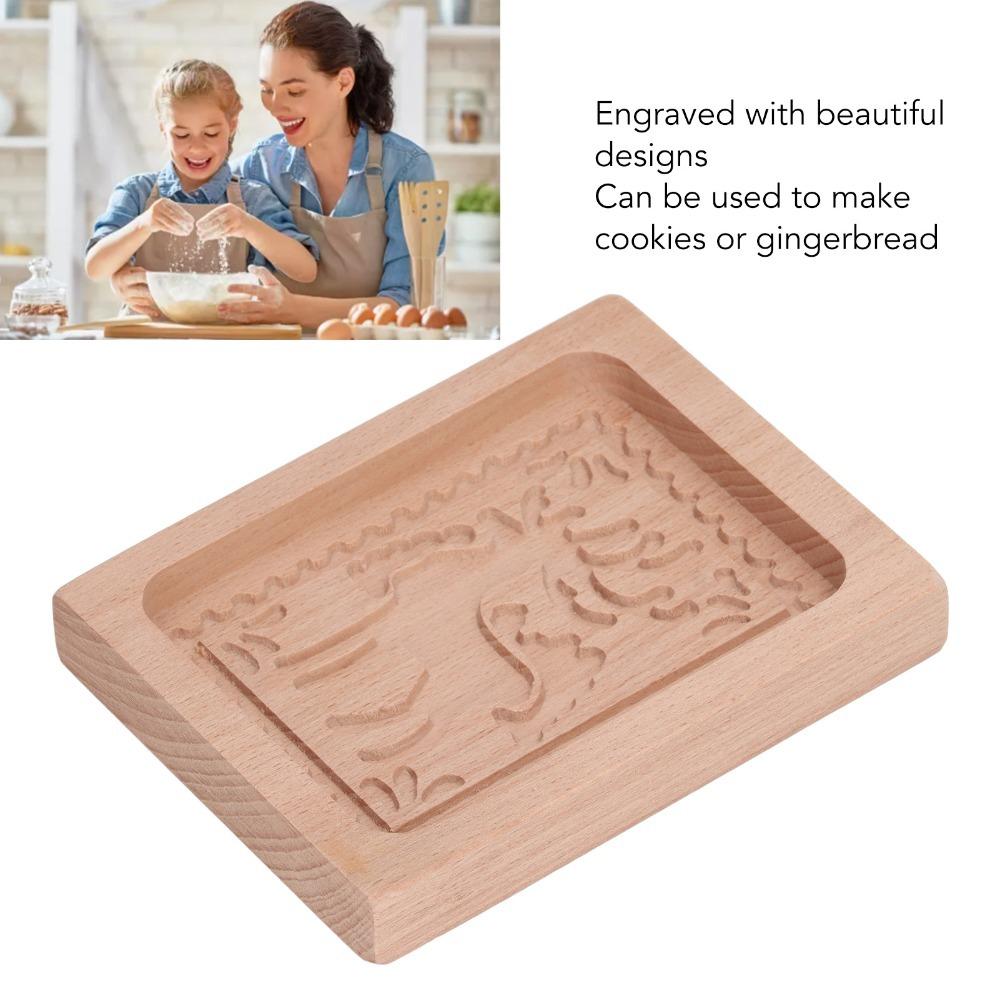 Christmas Tree Reindeer Cookie Cutter Deer Santa Claus Baking Stamp Wooden Cookie Mold Gift Making Reindeer
