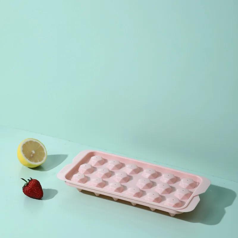 

18 Grid Mini Round Ice Cube Tray Plastic Diamond Ice Cube Mold Refrigerator Spherical DIY Moulds Ice Ball Maker Kitchen Tools