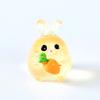 6 Piece Resin Rabbit Figurine Set with Glow Feature Miniatures Rabbit Ornament for Bedroom, Living Room, Study